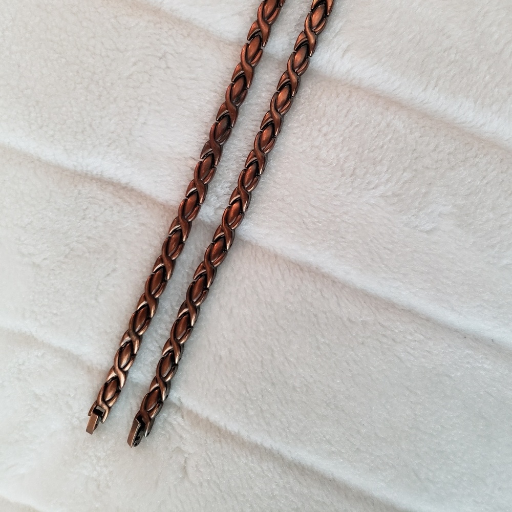2-copper magnetic bracelets -7 " long